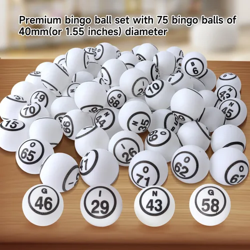 Miniatura 4 de GSE Games & Sports Expert Bingo Balls - Ping Pong Size Balls for Large Bingo Cage, Bingo Calling Balls for Parties, Prize Raffles, Family Game Nights