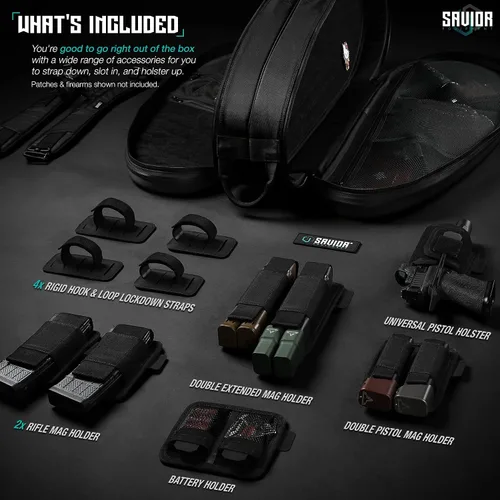 Miniatura 2 de Savior Equipment Pro Touring - Bolsa de tenis táctica de 30 pulgadas, funda de pistola doble de 30 pulgadas, almacenamiento de carcasa de EVA