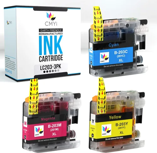 Miniatura 14 de LC203 - Cartucho de tinta de repuesto negro para Brother DCP-J4120DW, MFC-J4320DW, J4420DW, J460DW, J4620DW, J4625DW, J480DW, J485DW, J5320DW