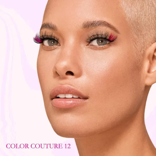 Miniatura 3 de iENVY - Pestañas postizas de imitación de visón de color, pestañas de colores mixtos, máxima esponjosidad y volumen, pestañas postizas (rosa tintado)