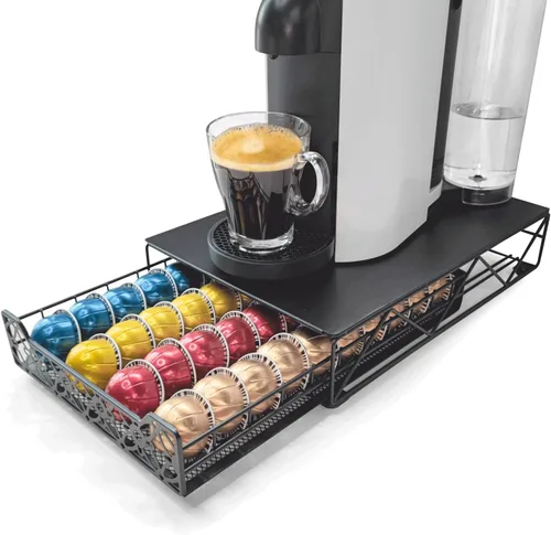 RECAPS Soporte para Cápsulas de Café Cajón de Almacenamiento de Cápsulas Soporte para Cápsulas Organizador de Cocina Compatible con Vertuoline