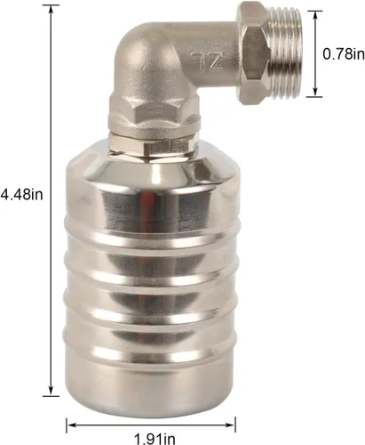 Miniatura 2 de 3/4" entrada lateral de rosca macho 304 mini válvula de flotador de acero inoxidable válvula de flotador de control automático de nivel de agua