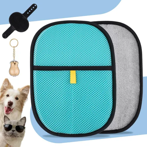 Miniatura 9 de Guante de depilación de mascotas para removedor de pelo de mascotas, un peine para perros y gatos y un llavero más utilizado para almacenar Hari