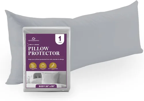 Miniatura 11 de CirclesHome Juego de 12 protectores de almohada estándar con cremallera, 100% algodón, transpirables, protegen las almohadas de la suciedad, el 1