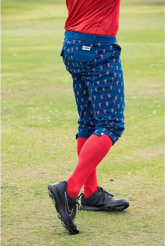 Miniatura 5 de Tipsy Elves Pantalones de golf para hombre, calcetines a juego incluidos, pantalones deportivos para hombre con diseños que cambian el juego