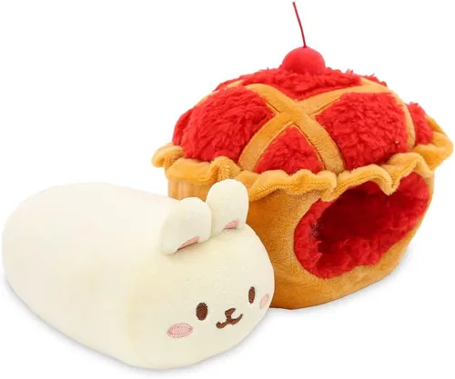 Miniatura 3 de Anirollz Cherry Pie Bunniroll - Peluche de conejito Kawaii con traje de pastel de cerezo, pequeño juguete de peluche suave, almohada de felpa