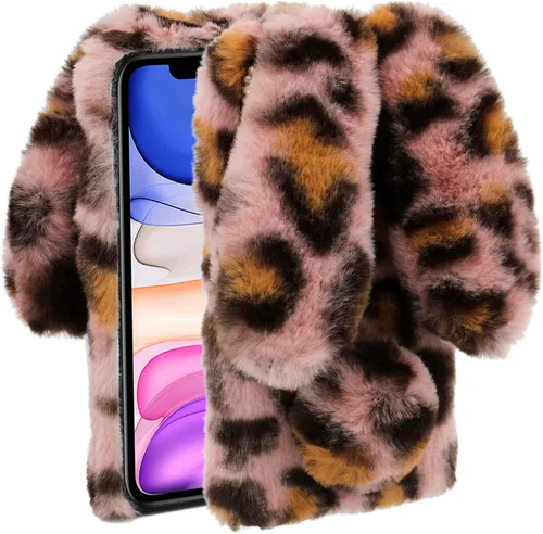 Miniatura 9 de Funda compatible con Samsung Galaxy Note 20 5G, de piel de conejo, bonita funda 3D casera con diamantes para invierno, cálida, suave, peluda, Púrpura