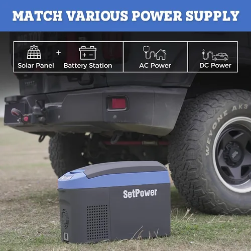 Miniatura 9 de Setpower Refrigerador AB15 de 12 voltios, enfriador eléctrico de 16 cuartos de galón (15 litros), refrigerador portátil para automóvil, refrigerador