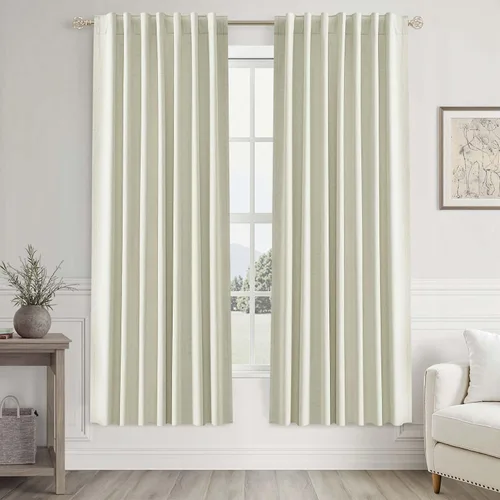 Miniatura 78 de UHITECH Cortinas opacas de 35 pulgadas de largo para sala de estar, 2 paneles, cortina opaca corta para cocina para ventanas pequeñas, cortinas