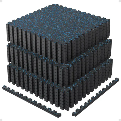 Miniatura 23 de AIRHOP - Alfombrillas de 0.79 pulgadas de grosor para equipos de ejercicio de 48 pies cuadrados, 12 piezas de goma superior mejorada con espuma EVA