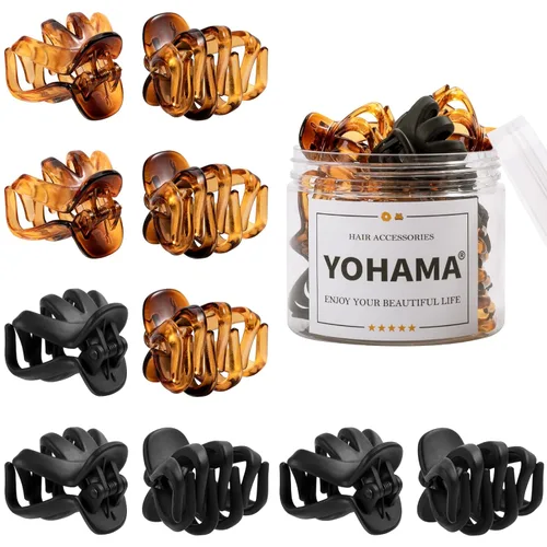 YOHAMA 10 pinzas para el cabello, medianas y pequeñas, de 1.57 pulgadas, pinzas de pulpo de 1.57 pulgadas, pinzas de mandíbula medianas duraderas