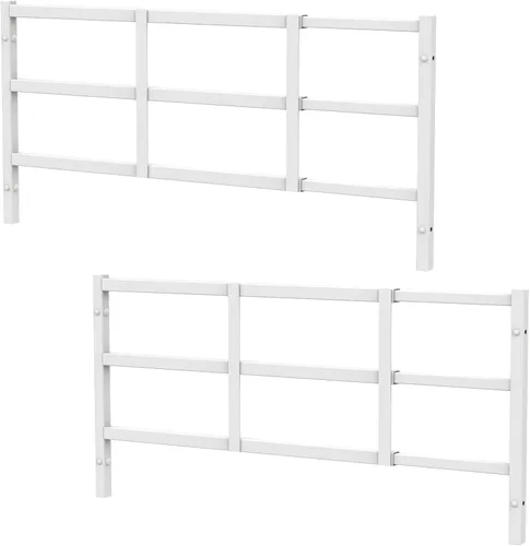 Protector de seguridad fijo para ventana de 14 x 38 pulgadas, paquete de 2 unidades de ancho ajustable que evita caídas accidentales, sin salida,