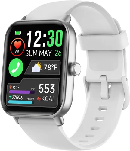 Miniatura 13 de Quican Relojes inteligentes para mujer, compatibles con teléfonos iPhone y Android, llamadas, monitor de frecuencia cardíaca/sueño, Alexa, reloj