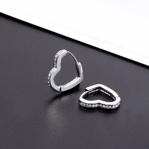Miniatura 6 de ALEXCRAFT Juego de aretes de aro pequeños de oro para mujer, juego de aretes de oro pavé de diamantes con poste de plata de ley