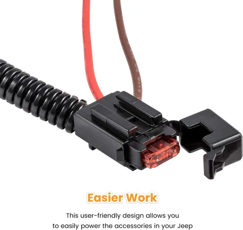 Miniatura 6 de Adaptador de corriente de 12 voltios para Jeep Wrangler JL JLU Unlimited y Gladiator JT 2018-2020 2021 2022 2023 2024 2025 y para Jeep Wrangler JK