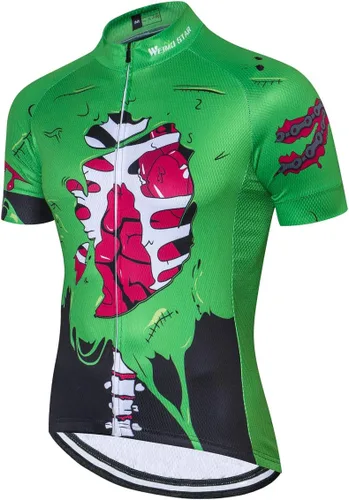 Miniatura 170 de Weimostar Hombre Ciclismo Jersey Manga Corta Bicicleta Ropa Multicolor Diamante