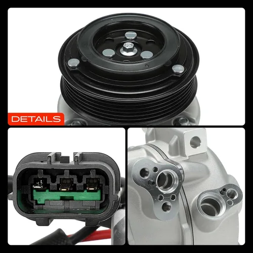 Miniatura 9 de A-Premium Compresor de aire acondicionado de CA con embrague compatible con Hyundai Palisade 3.8L 2020-2022