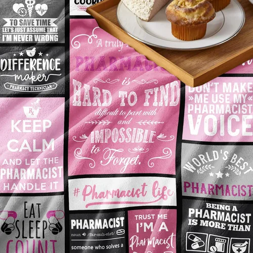 Miniatura 6 de Regalos para farmacéuticos: mantas suaves, 60 x 50 pulgadas para mujeres, técnicos de farmacia y regalos de graduación
