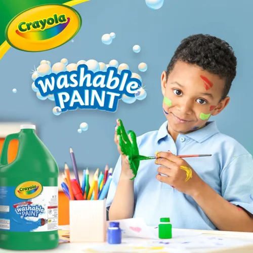Miniatura 38 de Crayola Pintura lavable para niños, color amarillo (1 galón), suministros de arte y manualidades para niños, no tóxica, a granel