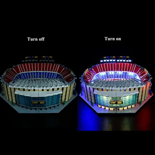 Miniatura 7 de Kit de luces LED RC compatible con Lego 10284, kit de iluminación de edificio para (FC Barcelona). (Solo kit de luz Led) (RC con sonido)