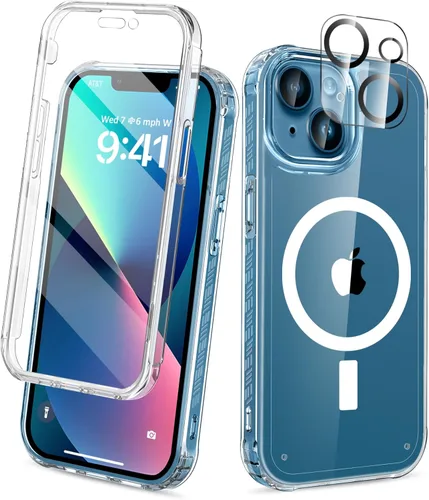 Miniatura 28 de Funda para iPhone 15 de cuerpo completo, protector de pantalla integrado, con protector de lente de cámara, [antiamarilleamiento], funda protectora