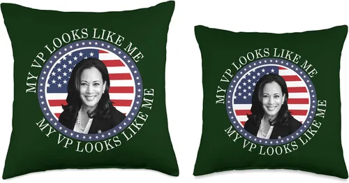 Miniatura 3 de Vice President Kamala Harris Apparel My VP Looks Like Me First Woman Vice President Kamala Harris - Almohada de 18 x 18 pulgadas, multicolor