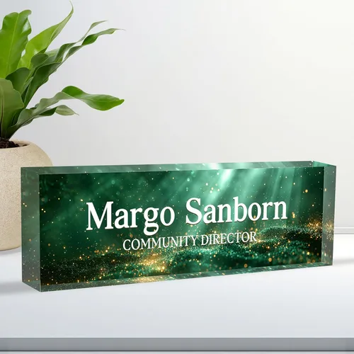 Miniatura 30 de Placa de Nombre Personalizada para Escritorio, Placa de Nombre de Escritorio Personalizada, Placa de Nombre Acrílica Personalizada para Oficina