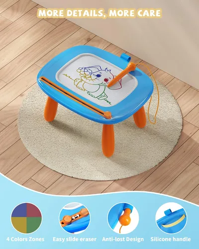 Miniatura 5 de Kikapabi Tablero magnético de dibujo para niños pequeños, regalos de primer cumpleaños para niñas y niños de 1, 2 y 3 años, tablero de garabatos
