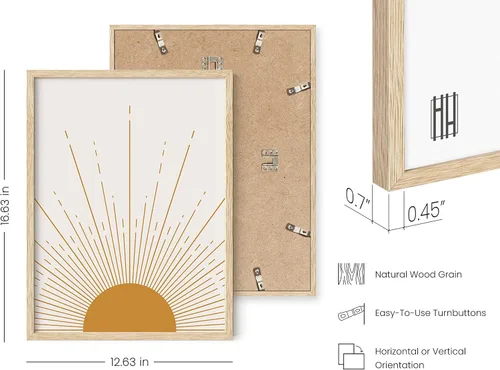 Miniatura 3 de HAUS AND HUES Arte de pared enmarcado (12 x 16 pulgadas, beige), impresión artística de pared del suroeste, arte geométrico, estilo contemporáneo