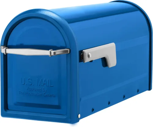 Miniatura 15 de Architectural Mailboxes Chadwick Buzón de correo de montaje en poste de acero galvanizado, 8950B-10, color negro, capacidad media