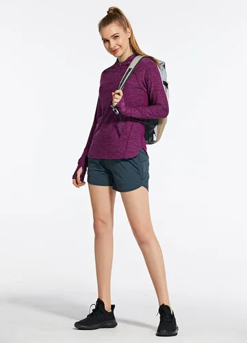 Miniatura 6 de BALEAF Camisas de secado rápido para mujer, manga larga, para correr, senderismo, entrenamiento, UPF50+ SPF