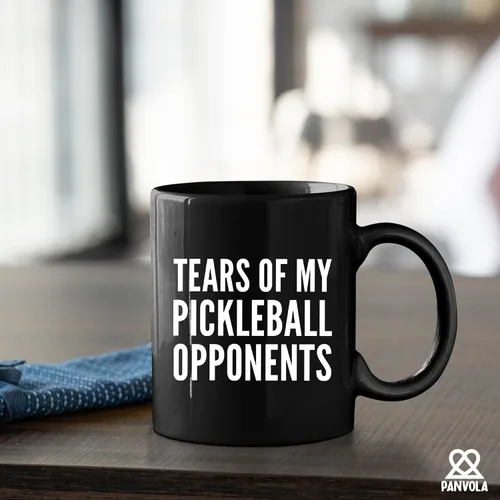 Miniatura 6 de Panvola Tears of My Pickleball Opponents - Taza de cerámica para café, regalo para jugador deportivo, abuelo, abuela, marido, esposa, mamá, papá