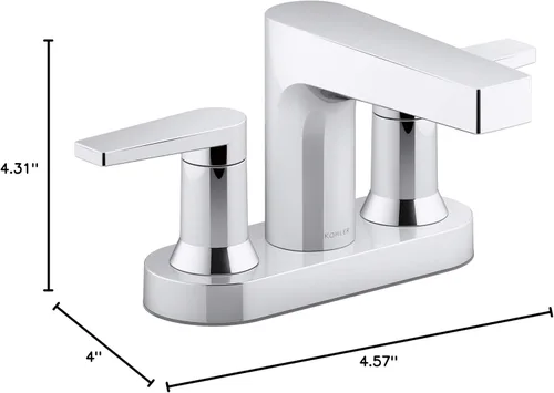 Miniatura 10 de Kohler 97031-4-BN Taut - Grifo para lavabo de baño, 1.2 gpm, níquel cepillado vibrante Vibrant Brushed Nickel