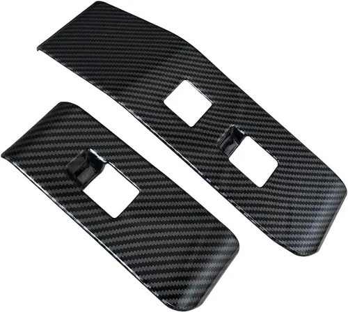 Miniatura 9 de ruihe 4 piezas de fibra de carbono de color de ventana de puerta de automóvil panel de control ajuste para Toyota Highlander 2020 2021 2022 2023