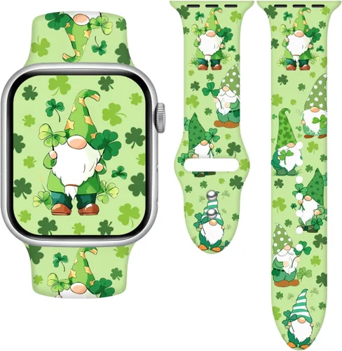 Miniatura 27 de Correa de reloj Holidays compatible con Apple Watch Series 11 10 9 8 7 6 5 4 3 Ultra SE para mujeres y hombres, correa de calabaza de silicona suave
