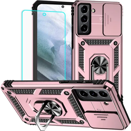 Miniatura 45 de HNHYGETE Funda para Samsung A13 5G, Galaxy A13 5G con protector de pantalla, soporte giratorio de grado militar de 360° (resistente), fundas Negro