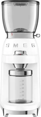Miniatura 9 de SMEG CGF11 Molinillo de café estilo retro – Molino de fresas con 30 ajustes de molienda, fresas cónicas de acero inoxidable, tolva removible – Azul