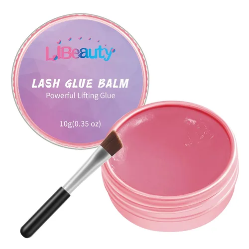 Libeauty - Bálsamo adhesivo para elevación de pestañas, adhesivo fuerte pegajoso con sabor a fruta para permanente de pestañas y cejas, bálsamo