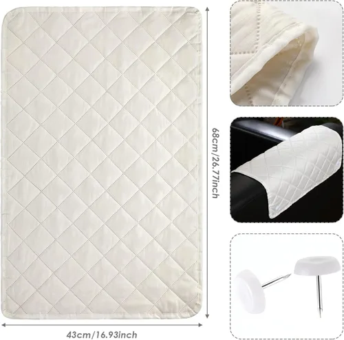 Miniatura 2 de Panelee Funda para reposacabezas para silla reclinable, 2 piezas, protector de reposacabezas reclinable, funda de sofá reclinable, protector