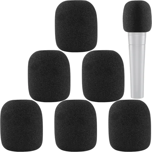 ChromLives, 6 unidades de parabrisas para SM58, 6 unidades, filtro pop de espuma para Shure SM58 SM48, repuesto para reducción de ruido, color negro