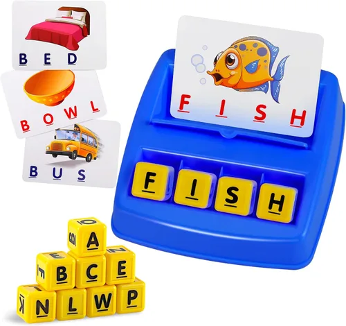 Juego de emparejar letras, ortografía de palabras y mejora la memoria, juguete educativo de aprendizaje temprano para niños de preescolar y jardín