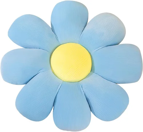 Miniatura 10 de Almohada de flores, almohada en forma de flor, almohada de suelo, cojín de asiento suave para decoración de habitación, almohada de felpa para Verde