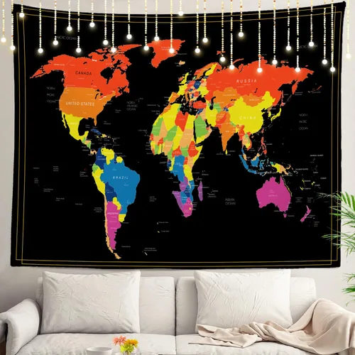 Miniatura 28 de Shrahala Tapiz de pared de hojas de arce otoñal, hojas rojas llameantes, fondo negro, tapiz grande para colgar en la pared, tapiz decorativo