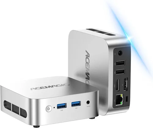 ACEMAGIC Mini PC 11 Pro, procesador N95 de hasta 3.6 GHz, 8GB DDR4 256GB SSD, 4K Dual Display WiFi BT VESA Micro PC pequeña para negocios y hogar,
