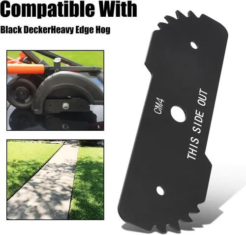 Miniatura 2 de Cuchilla de bordeadora 243801-02, compatible con Black & Decker 243801-00 LE750 y EH1000 repuesto de bordeadora, también se adapta a cortadoras