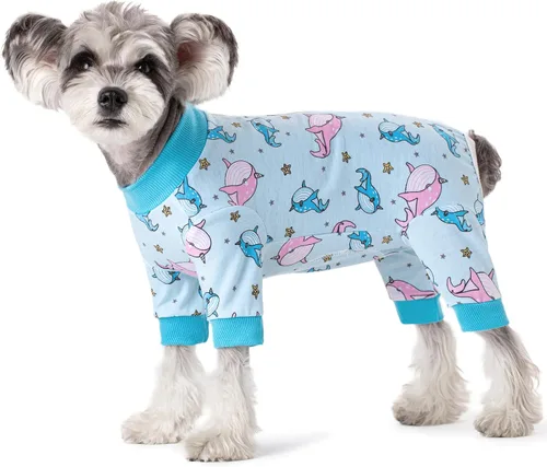 Miniatura 6 de Traje de recuperación quirúrgica para perros pequeños, mameluco para cirugía hembras, pijamas para perros pequeños, pijama de manga larga, vendajes