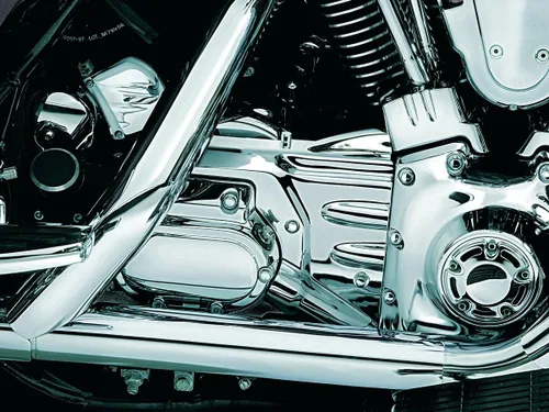 Miniatura 2 de Kuryakyn 8201 - Cubierta de línea de aceite y cubierta de transmisión/cubierta para motocicletas Harley-Davidson Touring 2002-06, cromada