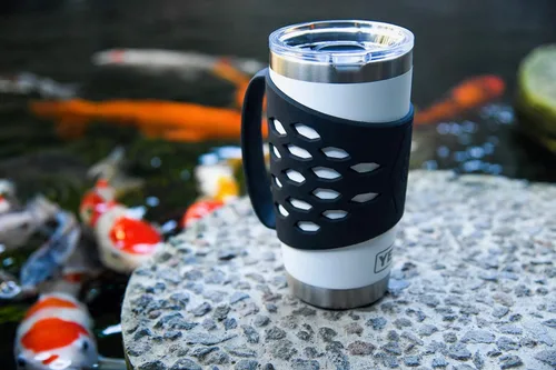Miniatura 4 de Manipulador para tazas de café con aislamiento al vacío de 20 onzas, funda protectora de agarre de silicona con asa