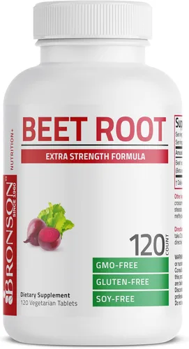 Miniatura 5 de Bronson Raíz de Remolacha Extra Fuerte, Sin OMG, 120 Tabletas Vegetarianas