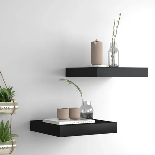 Miniatura 170 de Estantes flotantes de pared, juego de 4 estantes decorativos para montar en la pared, estante colgante con soportes invisibles para decoración